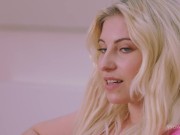 WOWGIRLS Beautiful Czech model Lily Bella playing with her pussy during an interview 1/16