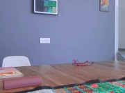 HOT MILF BOSS In sexy stockings fulfills her fetish fantasies by her lucky employee to get hired 2/16