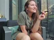 Dani Daniels Smokes a Cigar and Masturbates in Public 12/16