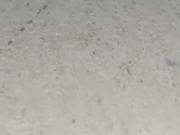 Smashing juicy grapes under my big toes close up under and side pov 7/16