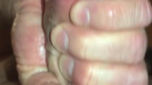 Milking My Own Cock Like This Makes Me Cum So Fast, Cum Covered The Back Of My Phone While Recording