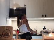 Petite and Horny Tattooed Brunette throws a House Party for a Try on Haul with Thongs and No Panties 12/16