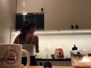 Petite and Horny Tattooed Brunette throws a House Party for a Try on Haul with Thongs and No Panties 5/16