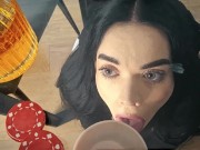 POV Cute girl gives you blow job under the table after loosing poker 5/16