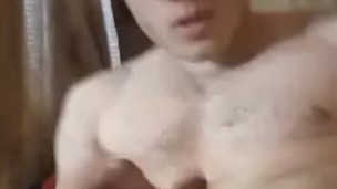 Jock trying to bust a nut.