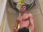 Tan and tug at the gym ;) I thought somebody was gonna walk in… 12/16