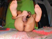 sexy masturbation in poses open legs showing the feet of the sexy man n1 5/16