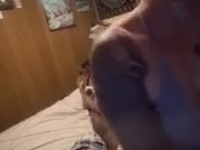 Bull tells me to suck his cock then kiss my bf. Bf didn’t like it lol 1/16