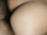 SLIM THICK BUBBLE BUTT EBONY CREAMS ON DADDY FAT DICK AS SHE THROWS IT BACK!!!!!! 14/16