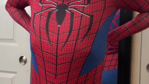 Playing with myself in spandex / superhero costume (1 of 2) No cum