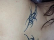 Hot milf Close up sexy pink pussy with red nail