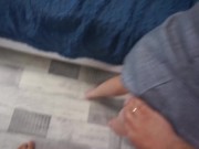 Busty stepmilf forbids stepson to jerk off and wants his cum 1/16