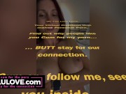 Big boobs babe saying 