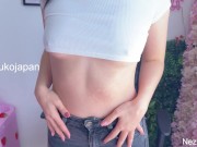 I ripped my jeans the way you like now I'll cum on your cock 1/16