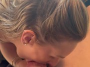 regularly I have to suck my boss in the car and swallow his cum in the parking lot 10/16