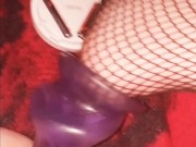 Spreading my ass and pussy lips I want penetration!