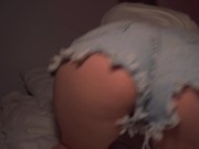 inexperienced sister of a friend is riding on the cock and can not stop. 1/16