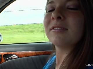 Always eager to fuck with handsome strangers the cute brunette babe enjoys an arousing coitus