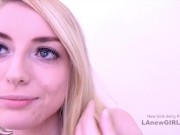 Beautiful Blonde Model tries out at casting 7/16
