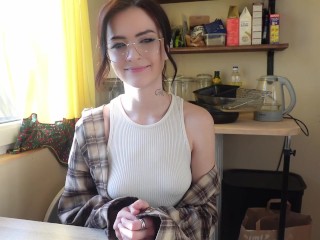 Nerdy girl is a PEGGING MONSTER