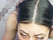 Minha linda vizinha veio na minha casa depois do serviço e mamou minha piroca grossa, gozada na boca 7/16