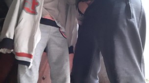 First we cum in our clothes, then we cum on our hands, and then we cum in each other’s hands