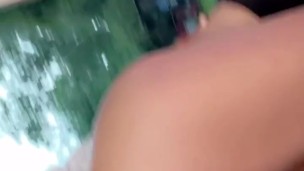 My Pussy and ass Gets so Wet for my stepbrother’s big Cock in the rain