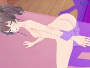 Natsuiro Matsuri and I have intense sex in the bedroom. - Hololive VTuber Hentai 6/16