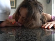 Cock on the table, babysitter trying for a raise 1/16