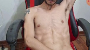 CUM ON FEET 9 Inches big cock boy Jerks and cum on Feet