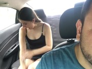 beautiful journalist changes clothes in the back seat of the uber 15/16