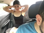 beautiful journalist changes clothes in the back seat of the uber 8/16