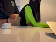 Arab Stepdaughter With Hijab Provokes Stepfather Who While They Are Alone - Gets Fucked In The Kitch 8/16