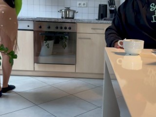 Arab Stepdaughter With Hijab Provokes Stepfather Who While They Are Alone – Gets Fucked In The Kitch