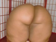 sexy bbw shows of her fat ass and pretty feet in lingerie