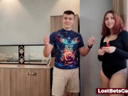 A friendly game of strip dart with one sexy redhead and her friend 7/16