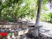 MY GF - Gorgeous Blonde Brie Viano & Sean Get Fucked Outdoors While Planes And Boats Pass Them 7/16