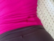 he comes to empty his balls on my leggings just after returning from work 16/16