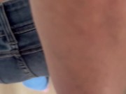 he joins me in the laundry room and cums on my jeans ass 3/16