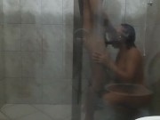 Sex in the bathroom with a big couple, big ass and big dick. 10/16