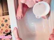 piss mouth and she swallows some piss 1/16