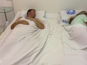 Wife woke up when she heard how her husband had sex with their girlfriend - real cuckquean wife 1/16