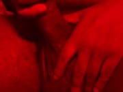 Hot Steamy Black Balls In Red Light