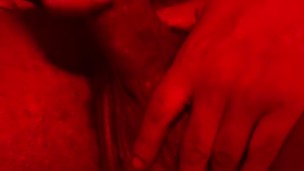 Hot Steamy Black Balls In Red Light
