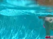 Blonde Babe Enjoys Underwater Hot Oral 2/16