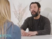 KINKY SPA - Petite Blonde Khloe Kapri Decides To Fuck The Spa Owner At Her Job Interview 4/16