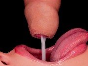 CLOSE UP: BEST Milking MOUTH made You CUM TWICE! Sensual FORESKIN Blowjob! Sucking UNCUT Cock! ASMR