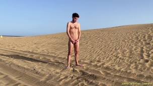 Pissing on the nude beach (and my friend enjoys recording me)