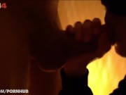 Gros plan - Une Suceuse amatrice suce tous dans sa bouche et gorge de façon très mouillé 11/16