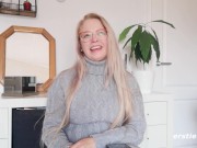 Ersties - Blonde Babe Anna Talks About the First Time She Squirted 10/16